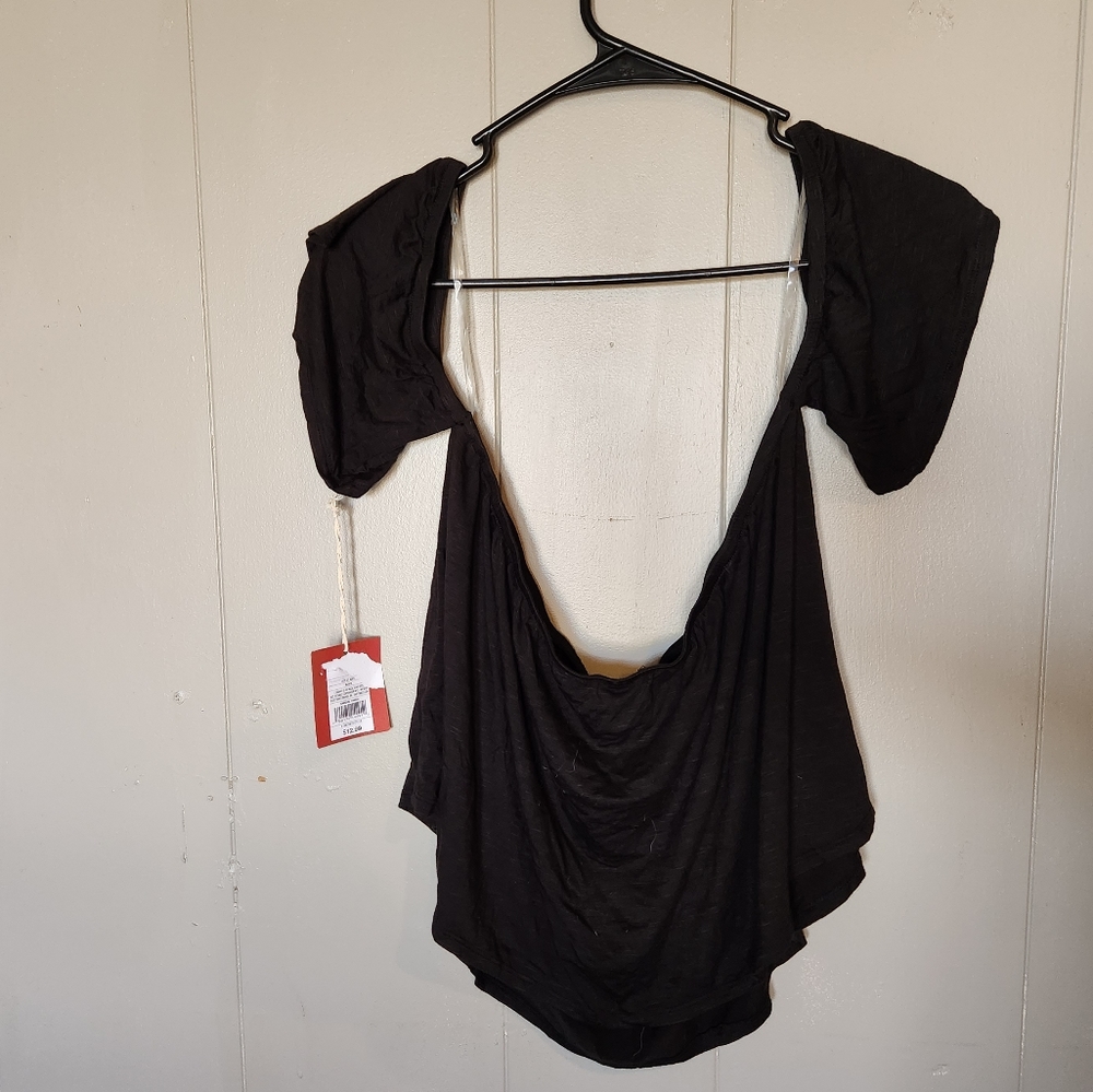 Mossimo Black Off The Shoulder Bandeau Top XL